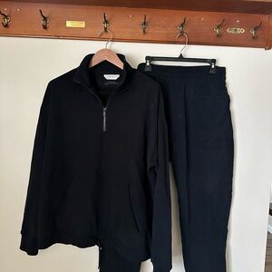 Ermenegildo Zegna Black Quarter-Zip Sweatshirt – Men’s